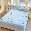 Elastic Fitted Sheet 100% Cotton Bed Cover Cute Print Bedsheet Queen Size Bed Linen Soft Mattress Covers (Pillowcase Need Order) 1