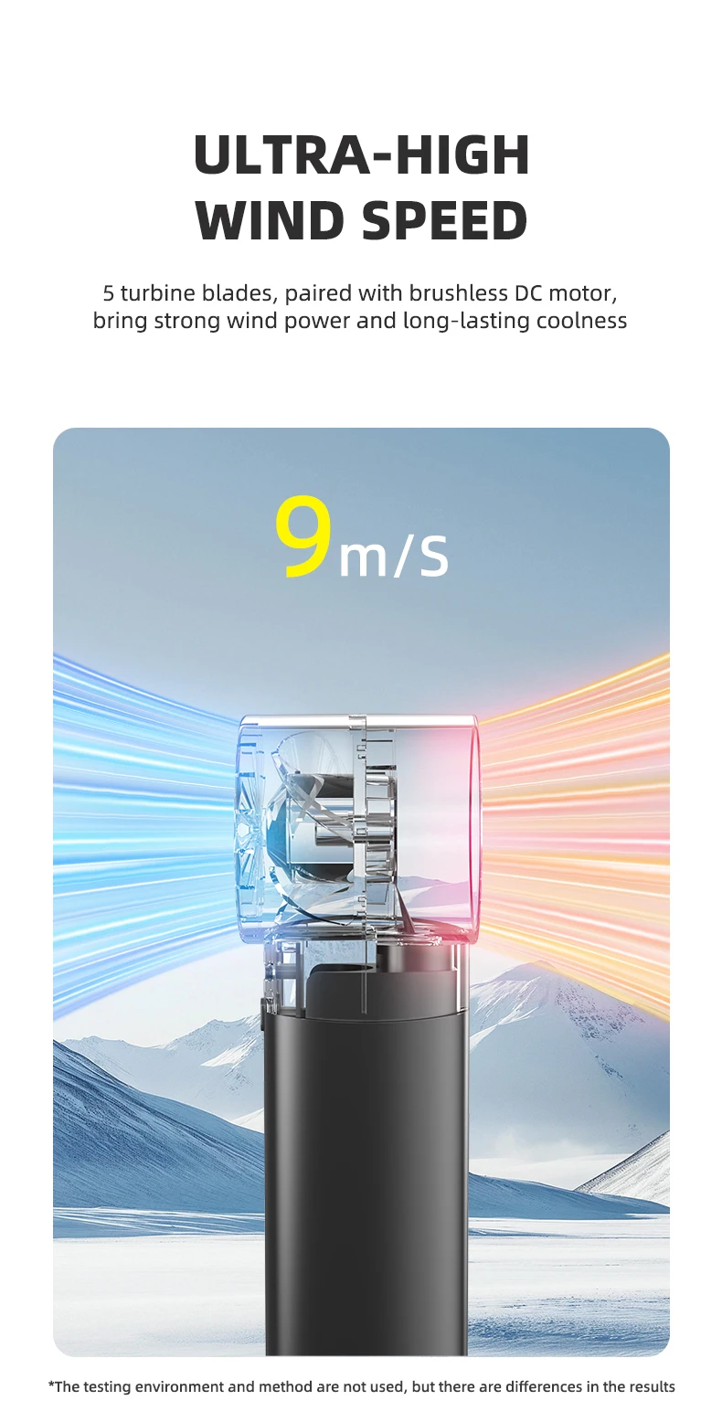 Description Picture 5 of itemHandheld Small Fan Turbine Spray Mini Fan Water Replenishing Outdoor Camping Dormitory Household Portable USB Summer Cooling