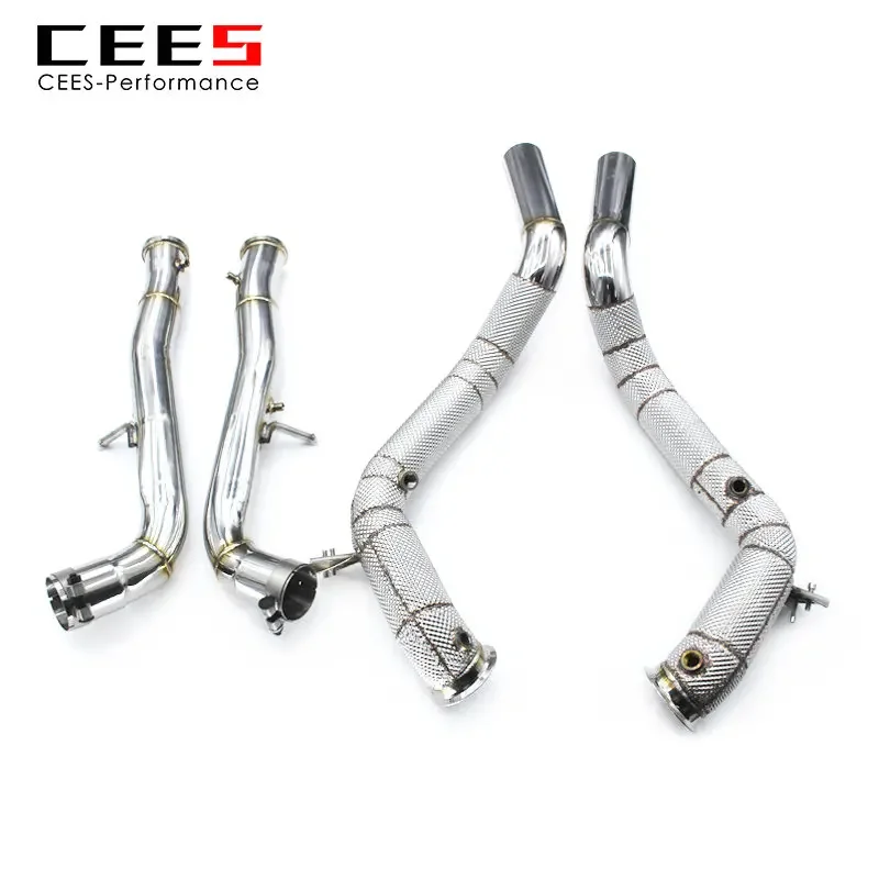 CEES Exhaust Downpipe For Benz G500 G550 G63 W464 4.0T-Stainless Steel Downpipe without catalyst Exhaust Pipe