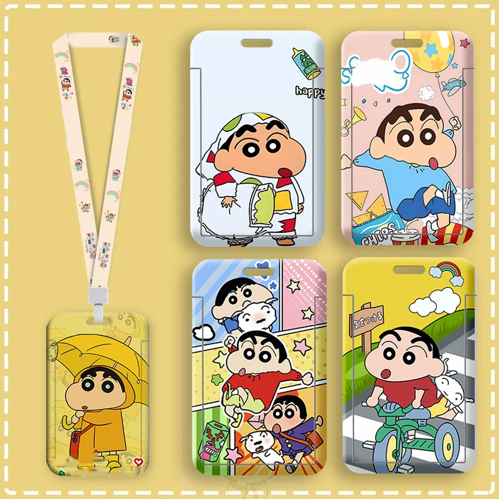 Anime-Inspired Cute Lanyard and ID Badge Holder with Credit Card Cover - Adorable Gift Accessories