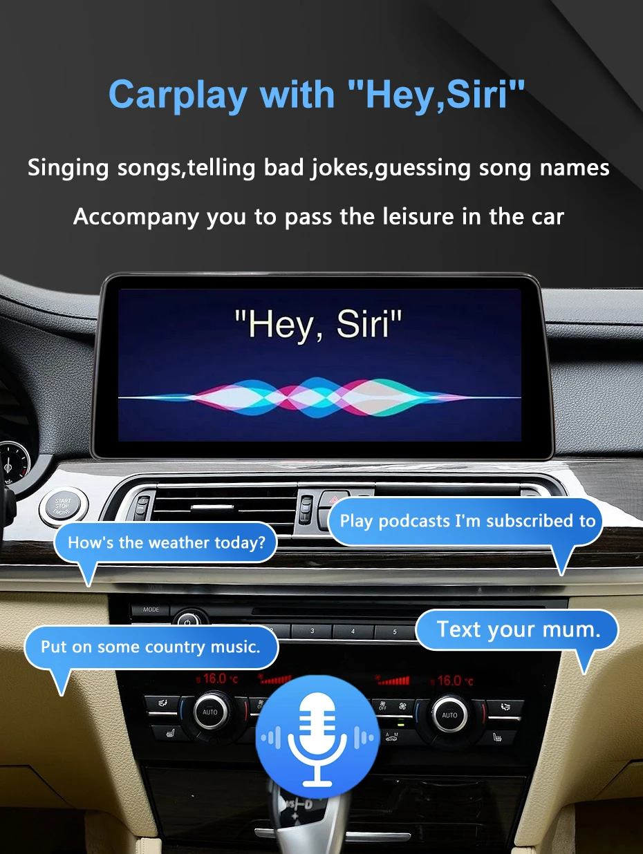 Carplay Android Auto 1920*720P Linux Auto Multimedia Bildschirm Stereo Für BMW 7 Serie F01 F02 2009-2015 CIC NBT Bluetooth Autoradio – Detail 16