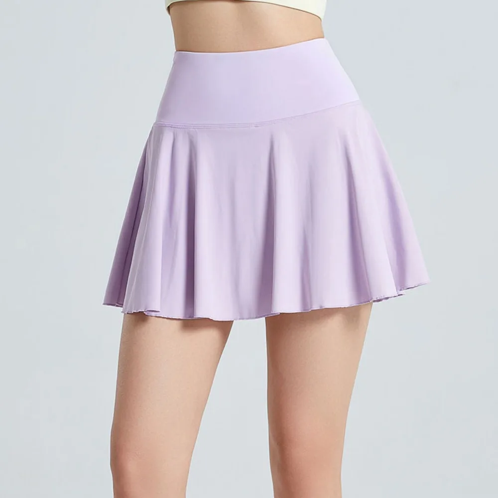 Tennis Skirt Women Plus Size Invisible Open Crotch Outdoor Sex Quick-Drying High Waist Sports Fitness Running Yoga Skorts