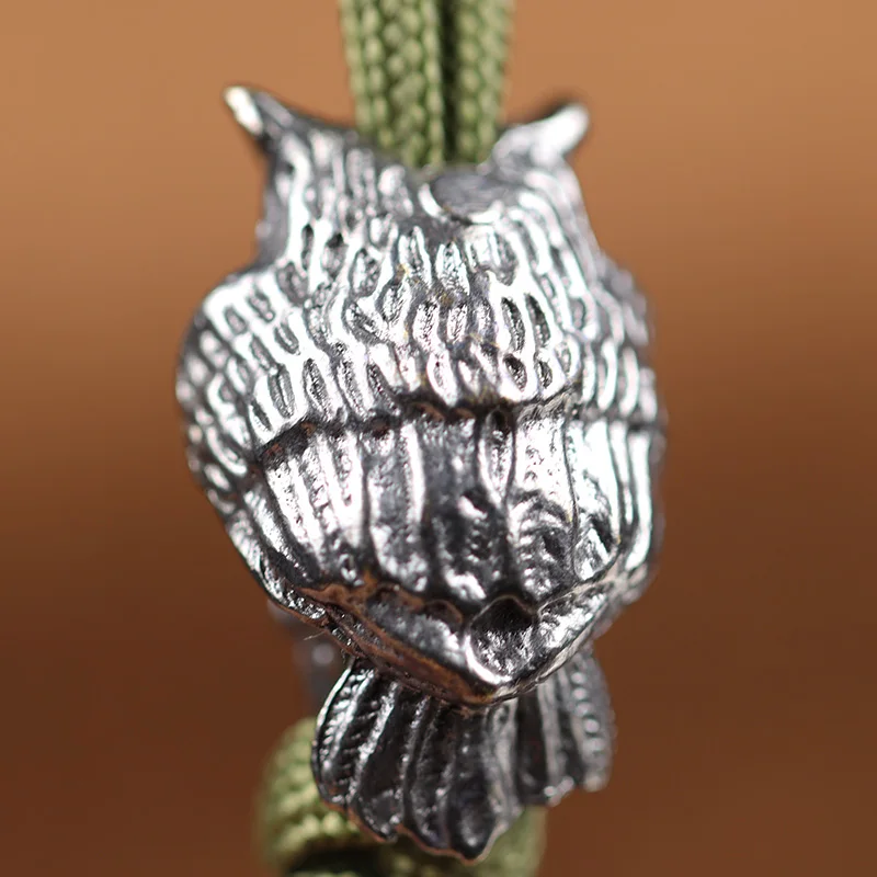 FINGERINSPIRE 3 Perline Teschio Per Coltelli In Ottone – Stili Oro E Argento, DIY Paracord EDC
