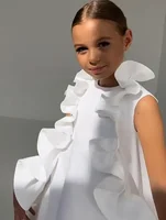 Fille été nouvelle robe sans manches volants princesse mariage luxe enfants mode vêtements bébé anniversaire spectacle robes tenue Wz1326 4