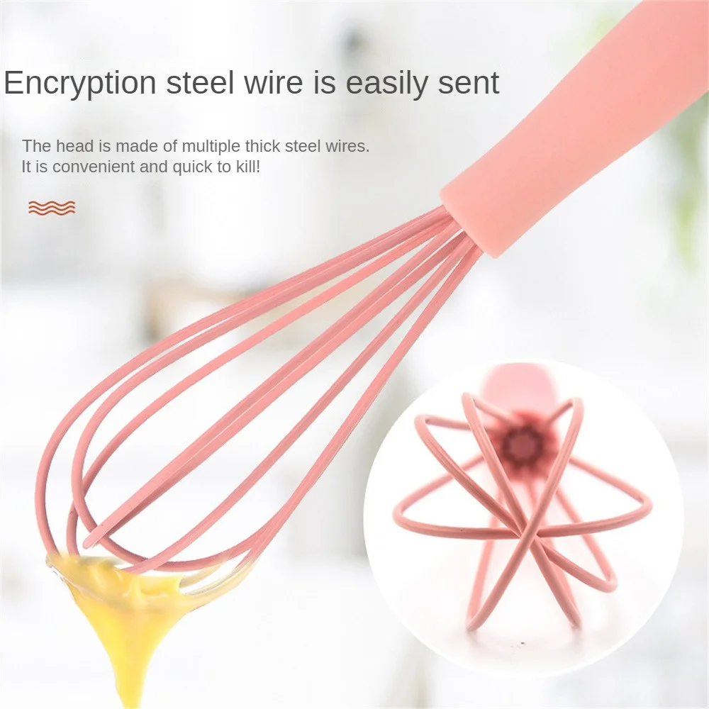 Kitchen Stainless Steel Wire Whisk Egg Beater, with Silicone Wrap