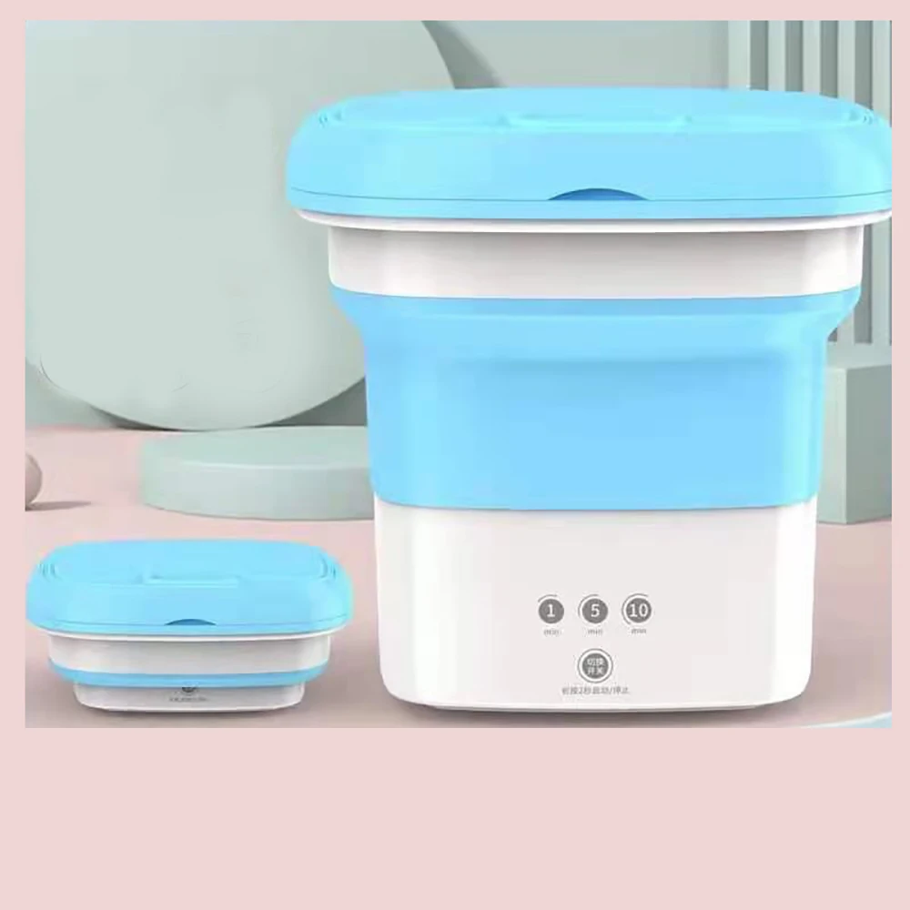 

Folding Washing Machine Portable Dormitory Household Underwear Sock Cleaning Machine Fully Semi-Automatic Washing Machine