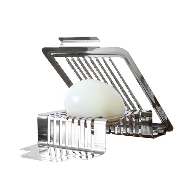 Egg Slicer for Hard Boiled Eggs, Stainless Steel Egg Slicer-Heavy Duty, Multipurpose 304 Stainless Steel Wire Egg Slicer for Hard Boiled Eggs