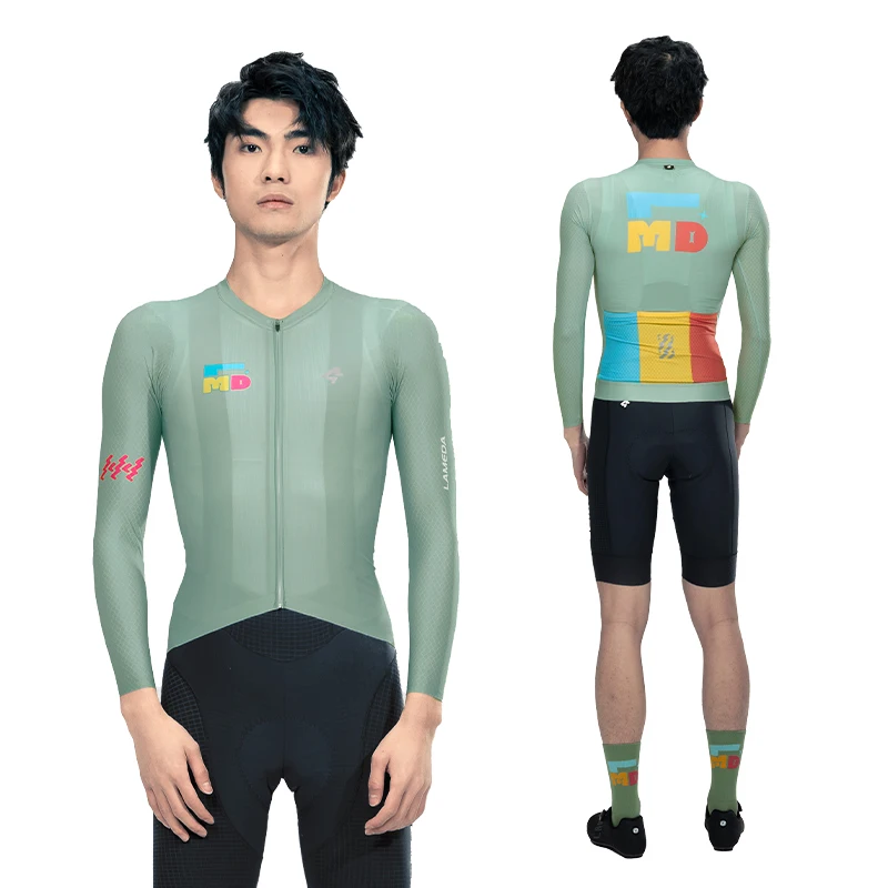 Maillot de ciclismo Lameda Pro para hombre, de manga larga, de secado rápido, para bicicleta de montaña y con bolsillos, para exteriores