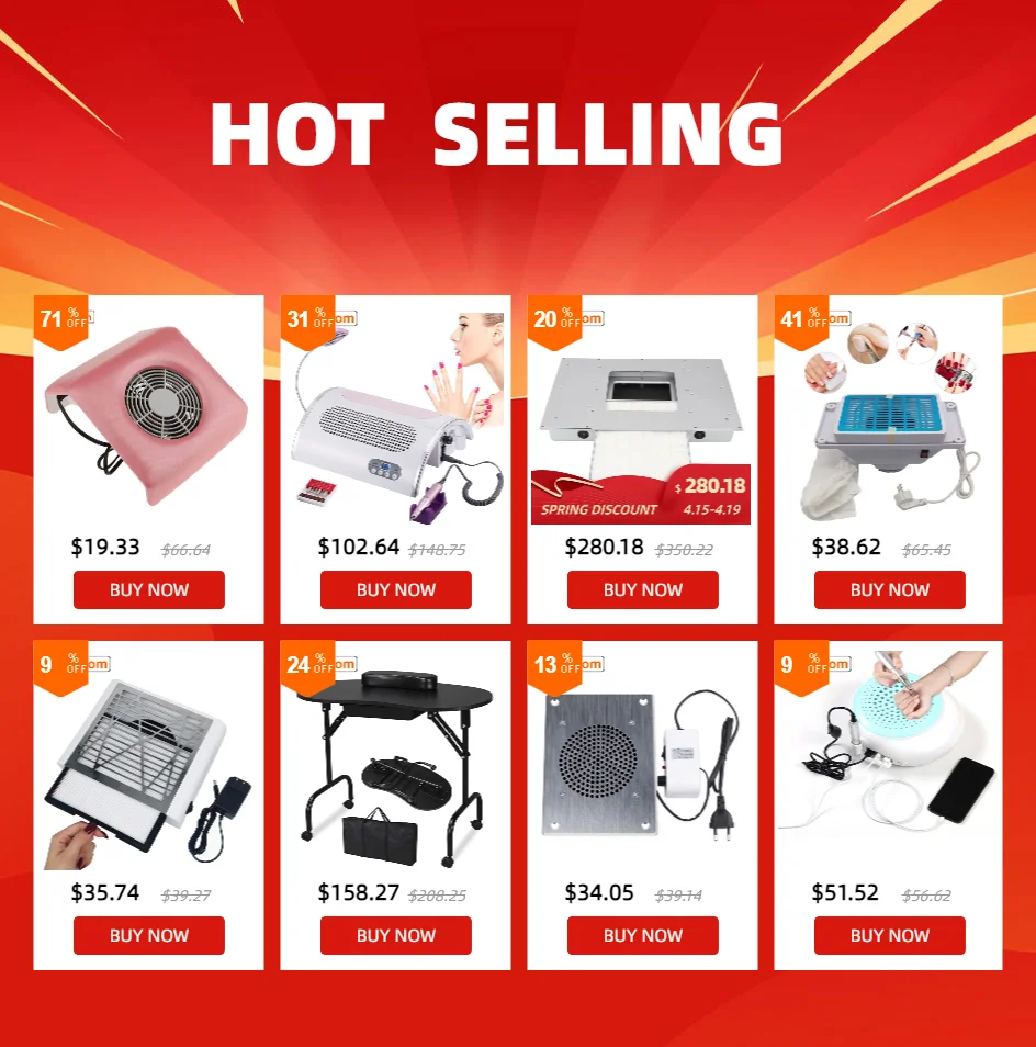 Description Picture 2 of itemNail Staubsauger Table Fans Suction Dust Collector Machine Vacuum Cleaner Salon Manicure Pedicure Nail Art Tools with 2 Bags