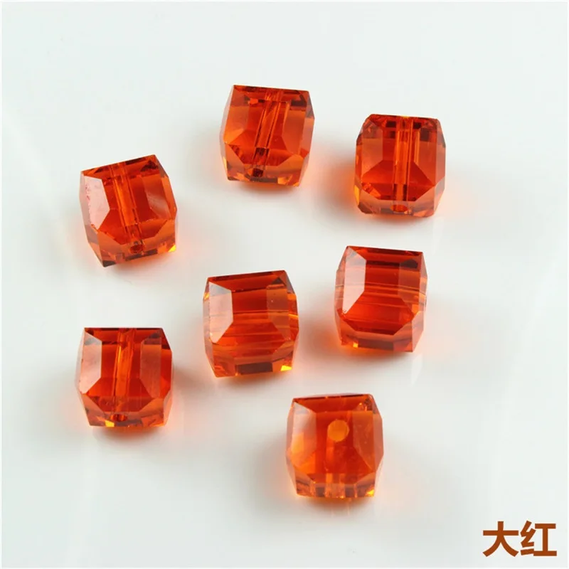 4mm 6mm 8mm Österreich Cut & Facettierte Österreich Kristall Kubische Quadratische Glasperlen für DIY Schmuckherstellung Halskette Armbänder Zubehör – Detail 22