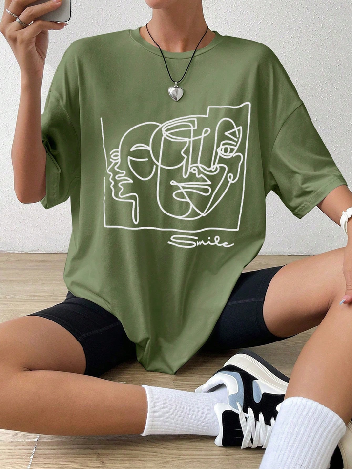 Summer original design T-shirt loose small short sleeve European shirt round neck cotton short sleeve ladies