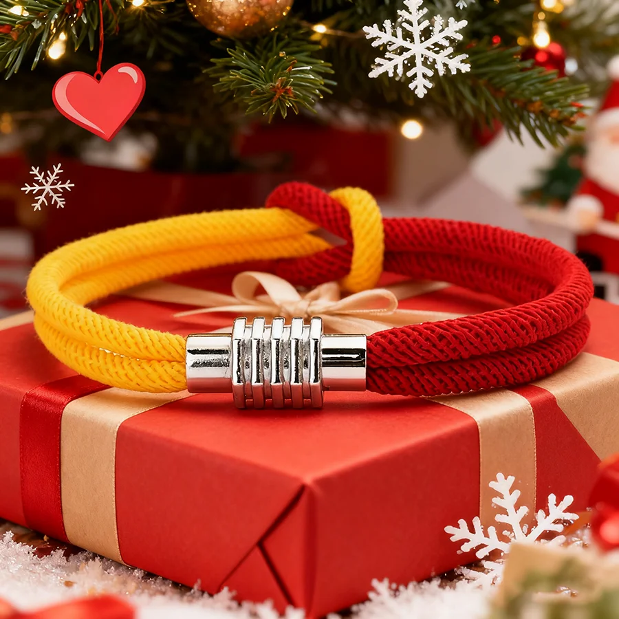 Colorful Rope Bracelet Unisex Magnetic Clasp Wristband