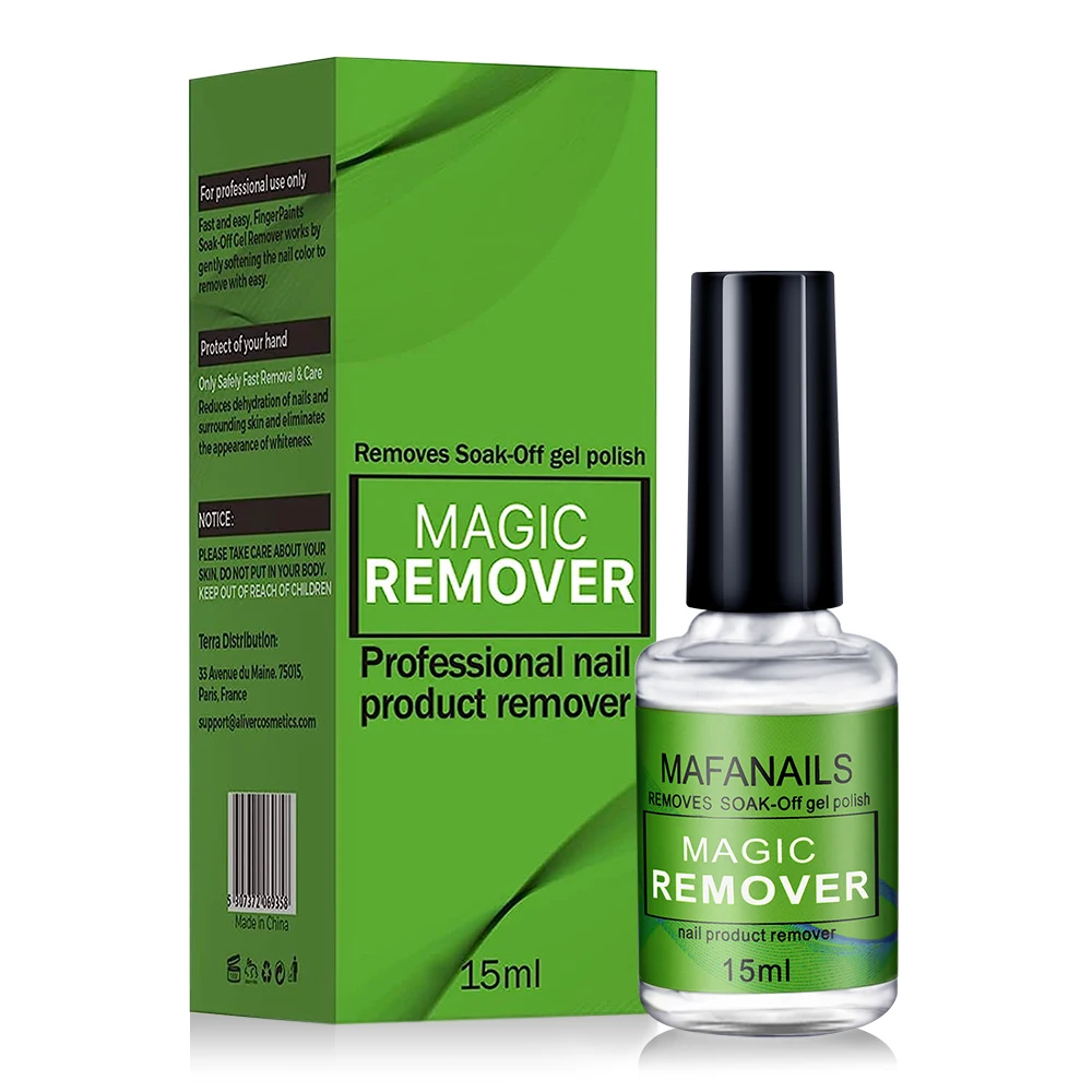 15ml/bottle Nail Gel Remover Polish Soak-Off 3 Minutes Quickly & Easily Removes Gel Polish 0.5fl.Oz Professional Non-Irritating 6