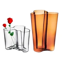 Nordic Minimalism Crystal Glass Vase Home Hotel Living Room Tabletop Decoration Vase Handmade Transparent Vases Size16x20cm 1