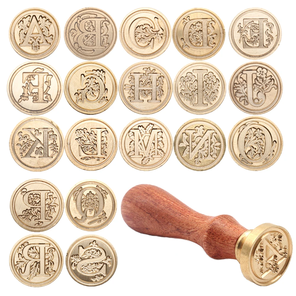 Name Stamp Set Wax Seal Stamp 26 English Letters Personalized For Wedding Invitations Envelop
