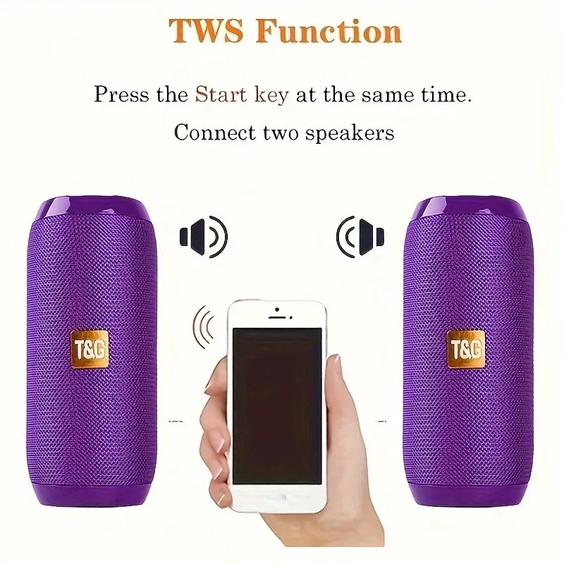 T&g Tg117 Portable Bluetooth Speaker Outdoor Wireless Woofer Free Call /fm/tf Card/usb Flash Drive Connect Mobile Phone/tablet, Alina Gadgets