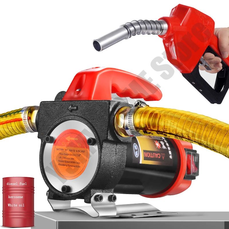 Electric Fuel Transfer Pump 12V/24V/220V 12GPM Convenient Diesel oil Fuel Dispenser automatic start-stop for diesel/coal oil