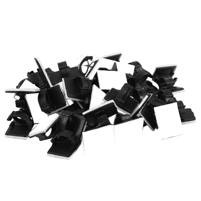 

500 Pcs. Self Adhesive Cable Clamp Rectangular Cable Clips Cable Tie Quick Bind Cable Wire Management Holder For Car