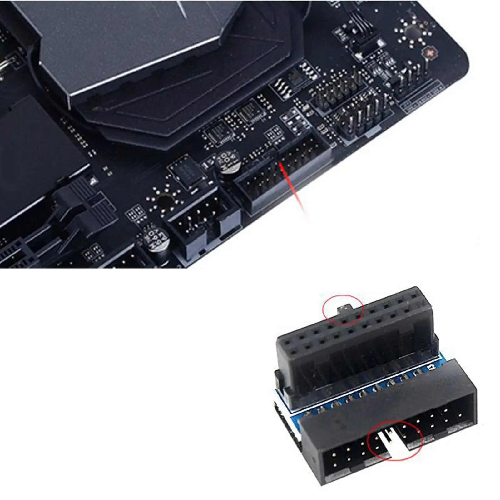 마더보드 USB 어댑터 남성-여성 커넥터 컴퓨터 PC 워크스테이션 홈 오피스 게임용 USB 마더보드 확장 어댑터