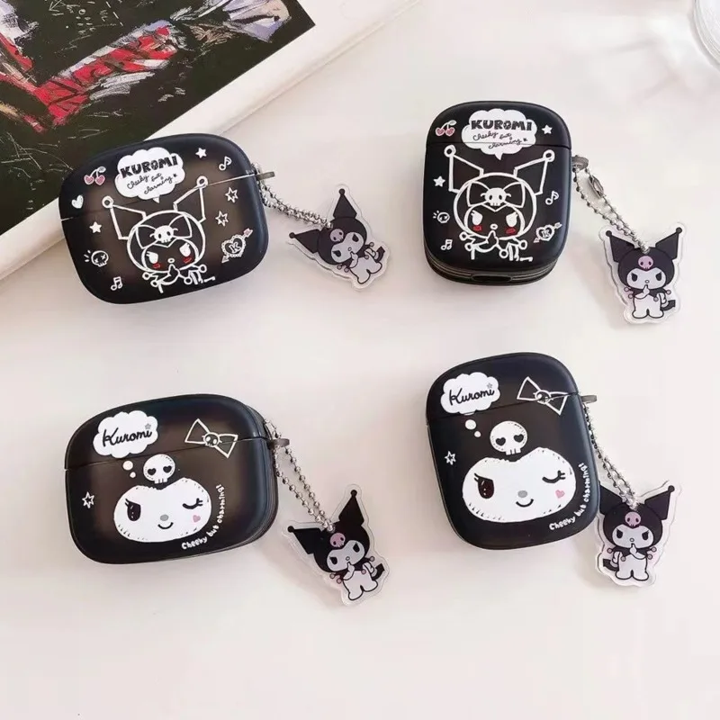 New Cute Sanrio Kuromi Airpods Custodia Per Airpods 1 2 3 Generation Pro2 Trendy Shell Kawaii Wireless Blutooth Cover Per Airpods