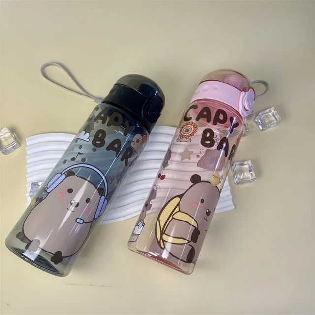 780ml Capybara transparent Cup Cute Cartoon Water Bottle with Carry Strap Leakproof Portable Outdoor Drinking Cup Sports Bottle 780ml Capybara transparent Cup Cute Cartoon Water Bottle with Carry Strap Leakproof Portable Outdoor Drinking Cup Sports Bottle