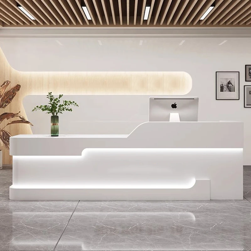 Tavoli Da Ristorante Bianchi Scrivania Anteriore Leggio Pulpito Registro In Piedi Negozio Di Ufficio Bancone Bar Parrucchiere Leggio Negozio Mobili