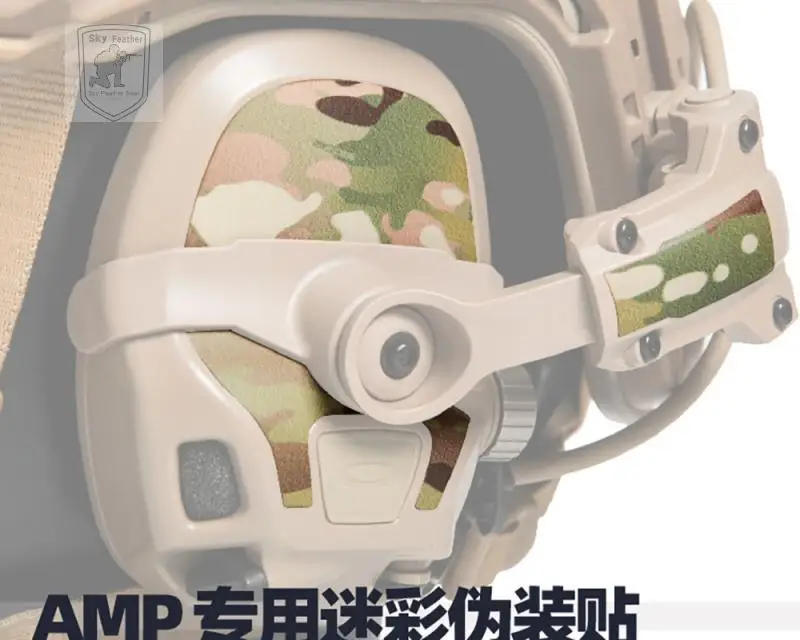 Amp тактическая гарнитура камуфляжная наклейка материал анти-ИК отражение MC MCBK MCTP