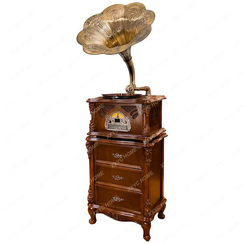 Jukebox Phonograph Retro Old Speaker Record Player Classical Stereo Living Room Antique Style Ornaments Home Accessories