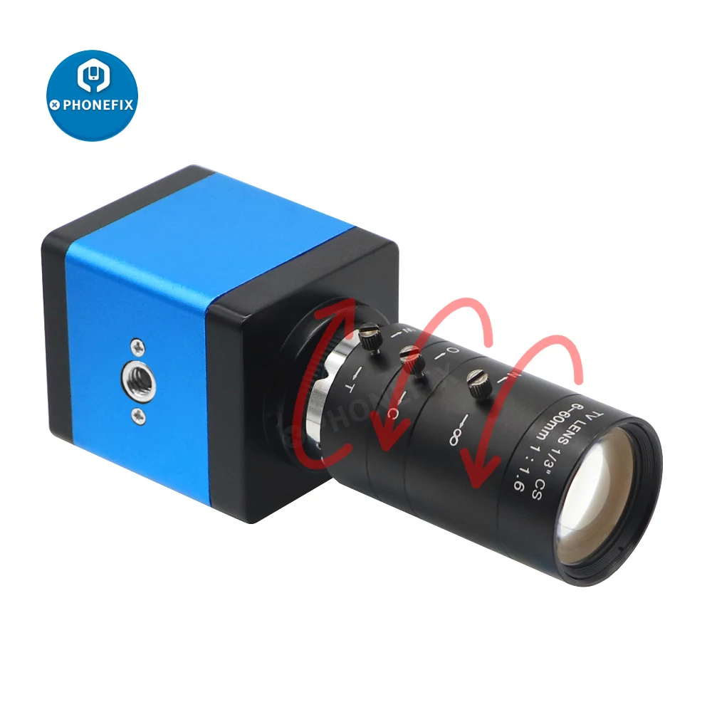 

HD 1080p HDMI VGA Camera Industrial Cameras for Live Broadcast Streaming Webcam with 6-60mm 1/3" CS Mount F1.6 Manual Iris Lens