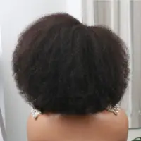 Afro Kinky Curly Lace Wig for Women, Short Bob Wig, Human Hair, 13x4x2 T Part, 14 in Density, 250 3