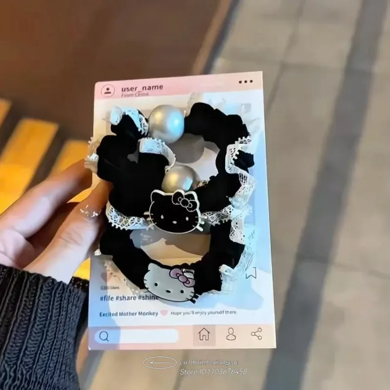 4 Pezzi/set Fasce Per Capelli Kawaii Per Ragazze Simpatico Cartone Animato Anime Fasce Elastiche Supporti Per Coda Di Cavallo Accessori Per Capelli Set Regalo - Foto 8