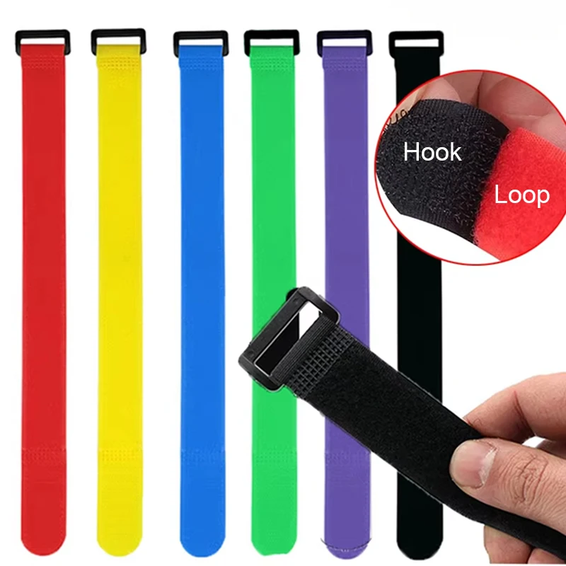 10-Piece Set of Reusable Nylon Cable Ties with Reverse Buckle