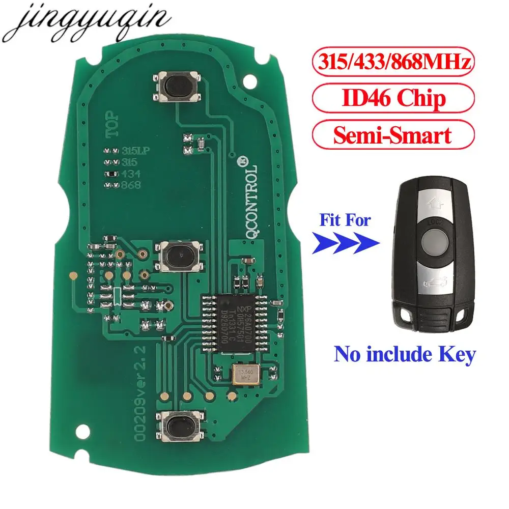 Jingyuqin Remote Key PCB 315/433/868MHZ ID46 PCF7953 For BMW 1 3 5 7 Series X5 X6 Z4 CAS3 System