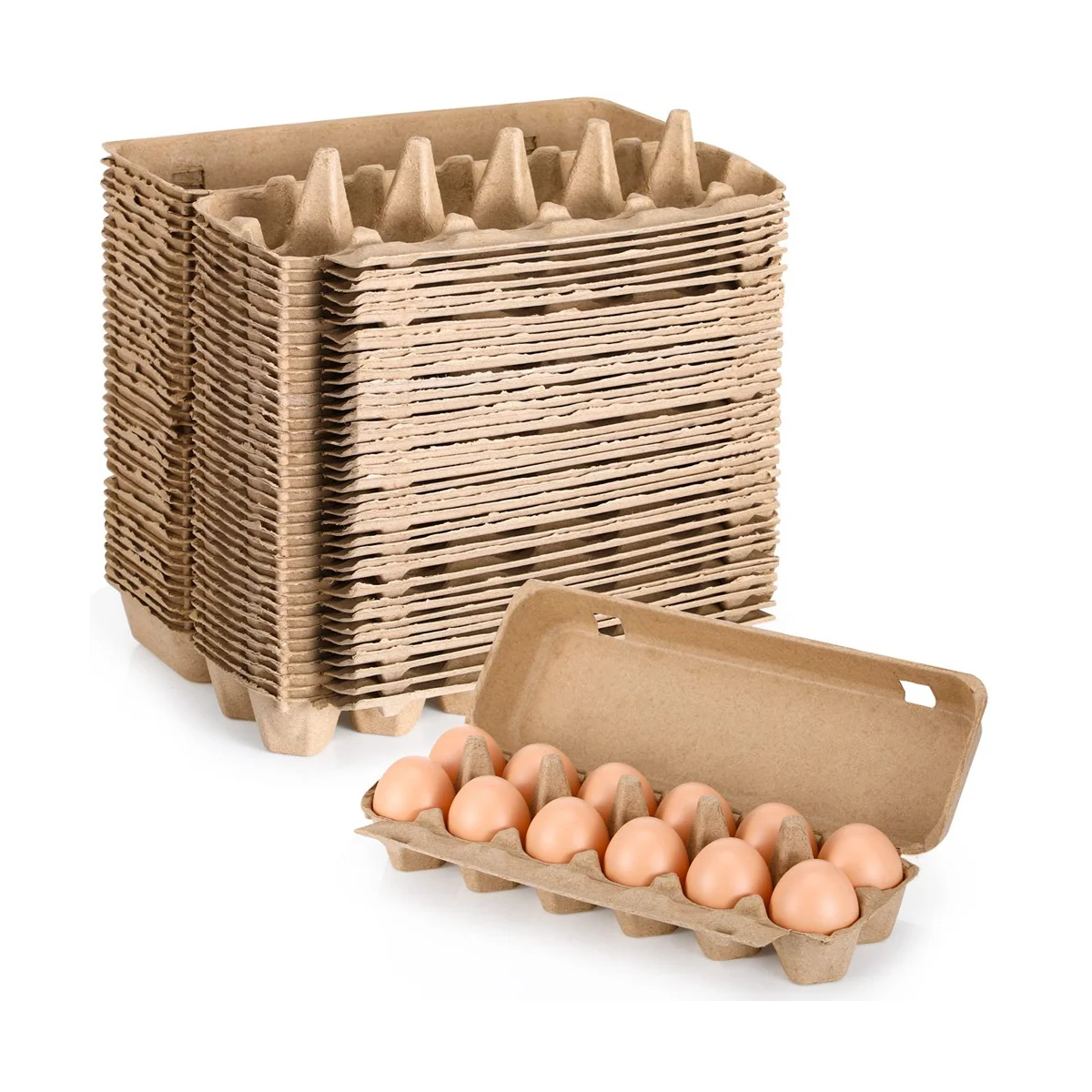 

20PCS Cardboard Egg Cartons Blank Paper Pulp Egg Cartons One Dozen Egg Cartons Container Empty Egg Tray Pulp Egg Holder