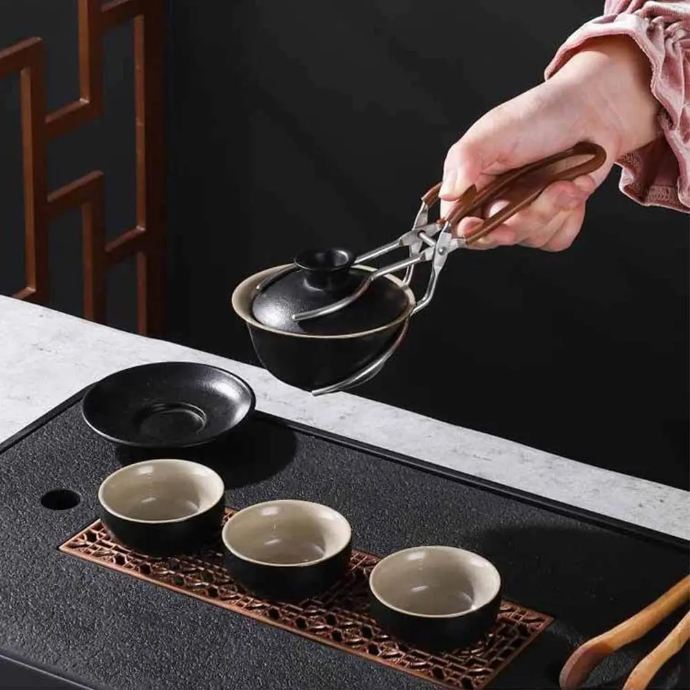 Stainless Steel Cup Clamp Multi-functional Anti-scalding Tea Brewing Assistant Easy To Clean Portable