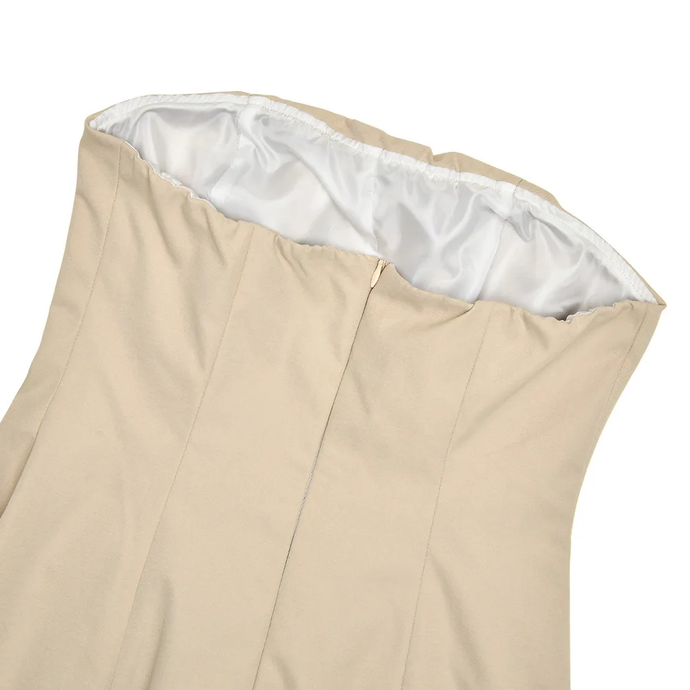 Sexy Strapless Skirt Tight Women Dress 2025 Autumn / Winter New Female Off Shoulder A-line Dress Bodycon Street Clothing