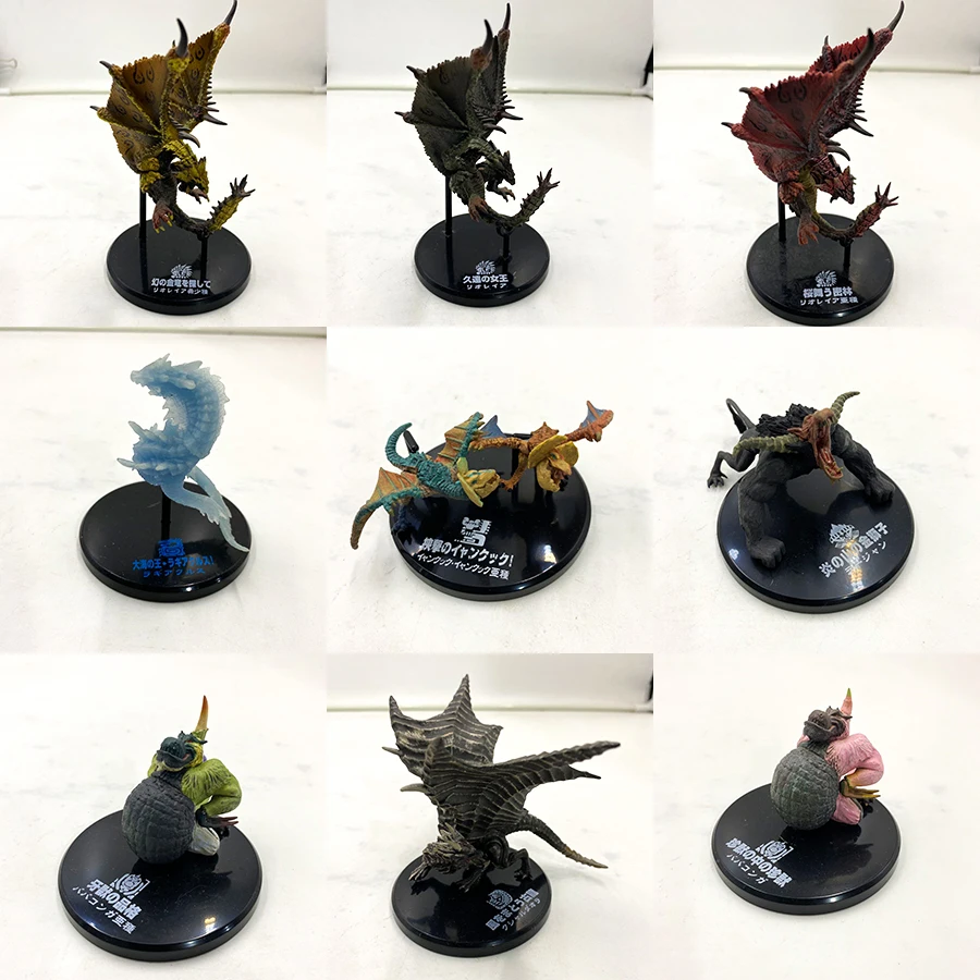 Modello In Scala Genuina Monster Hunter Rise Of Dawn Series Steel Dragon Gold Lion Gold Fire Dragon Action Figure Toys