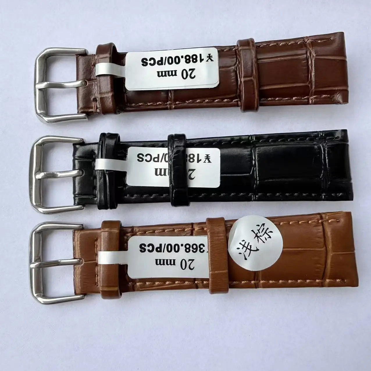 Premium Genuine Leather Watch Strap - Quality Cowhide Unisex Universal Replacement Band