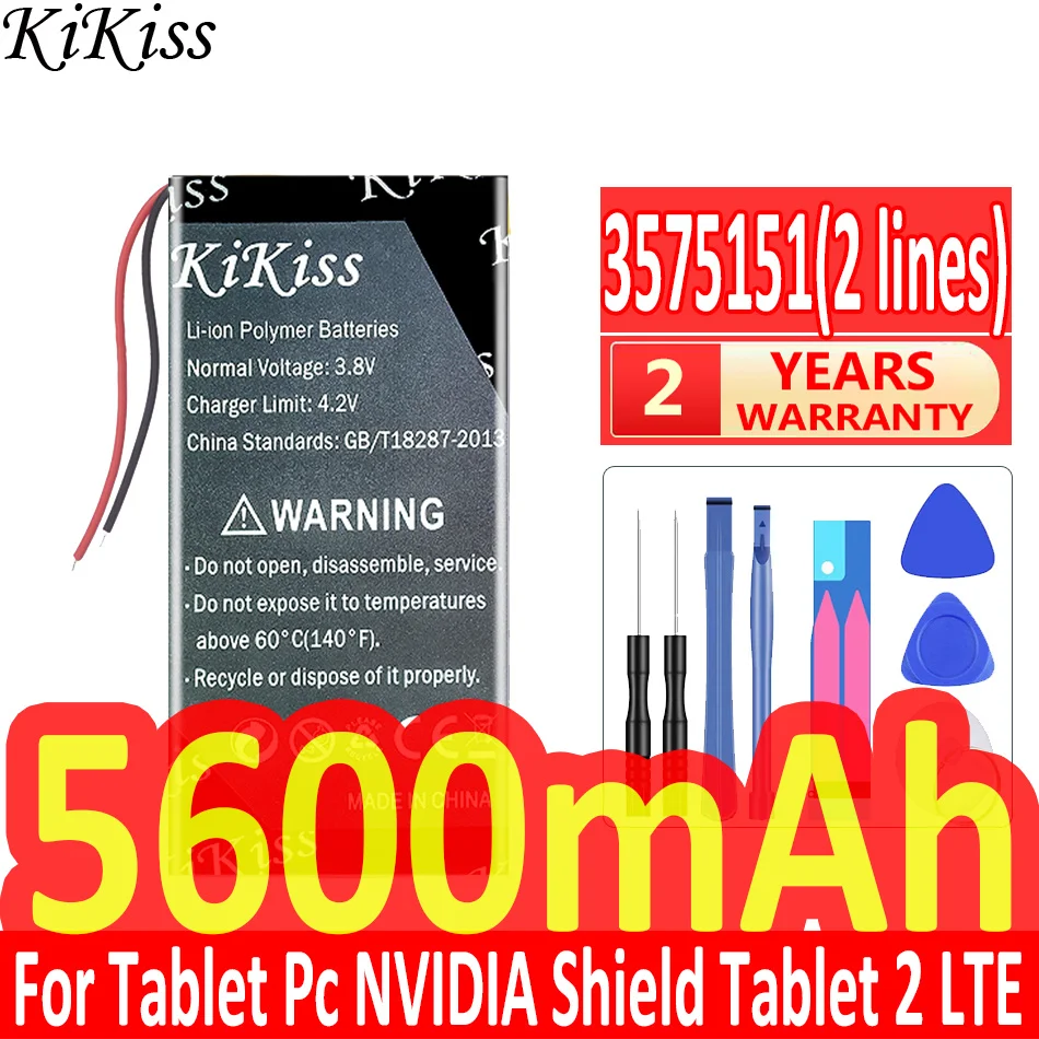 5600Mah Kikiss Potente Batteria 3575151 Per Tablet Pc Nvidia Shield Tablet 2/3 Lte Per Nvidiashhield K1 Batteria 8''Tablet