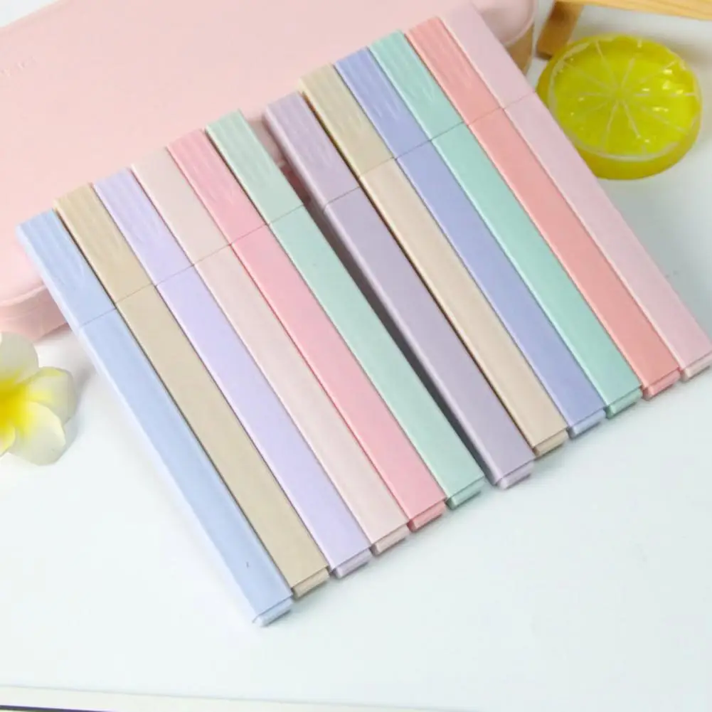 Non-neon Highlighter Pens Study Highlighter Pen Pastel Pens Set for Study Office Supplies Non-neon for Journaling
