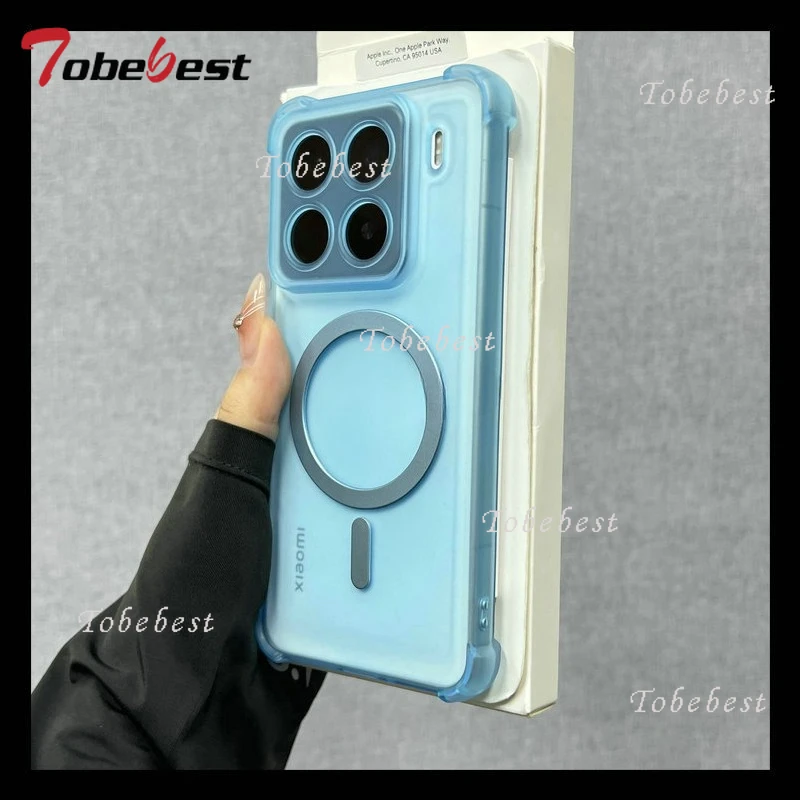 Airbag Shockproof Magnetic Wireless Charging Silicone Case with Magsafe Compatibility