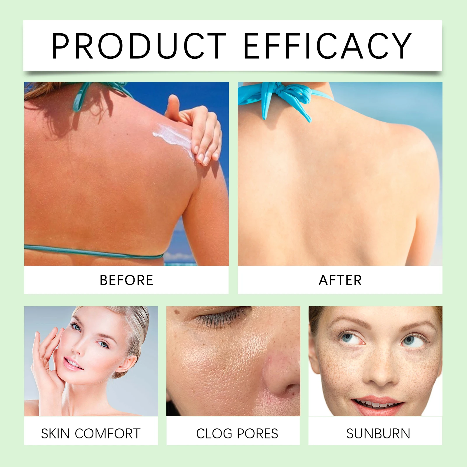 EELHOE centella asiatica protective cream summer UV isolation refreshing non-sticky moisturizing protective cream