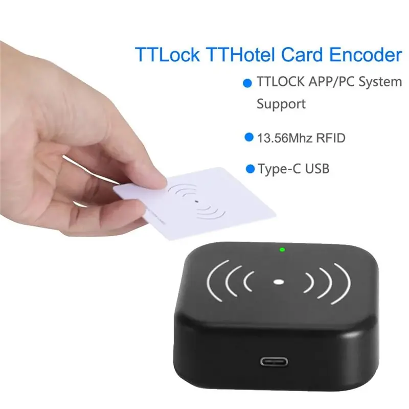 [NEWCCDD】 TTLOCK 스마트 카드 인코더 13.56M M1 IC 카드 리더기 TT 호텔용 RFID 칩 스캐너 TT 렌탈 시스템 소프트웨어 Durab