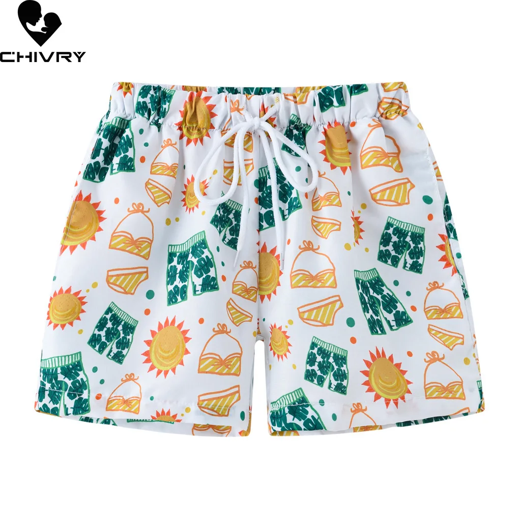 Kids Summer Swim Shorts Baby Boys Girls Swimwear Toddler Kids Fashion Print Swimwear Swimsuit Beach Short Pants Casual Clothes