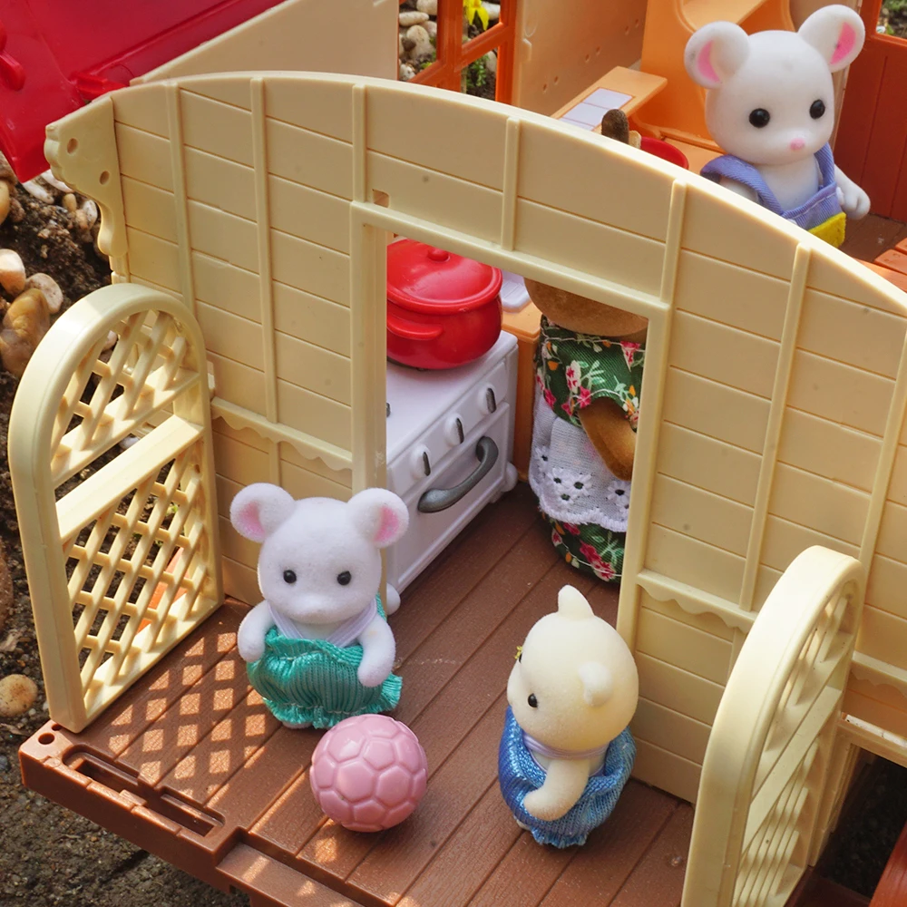 Forest Family Playhouse Carriage Luxury Villa Girl Simulation Playhouse Sweet Family Toy Wing Room Birthday Gift 5