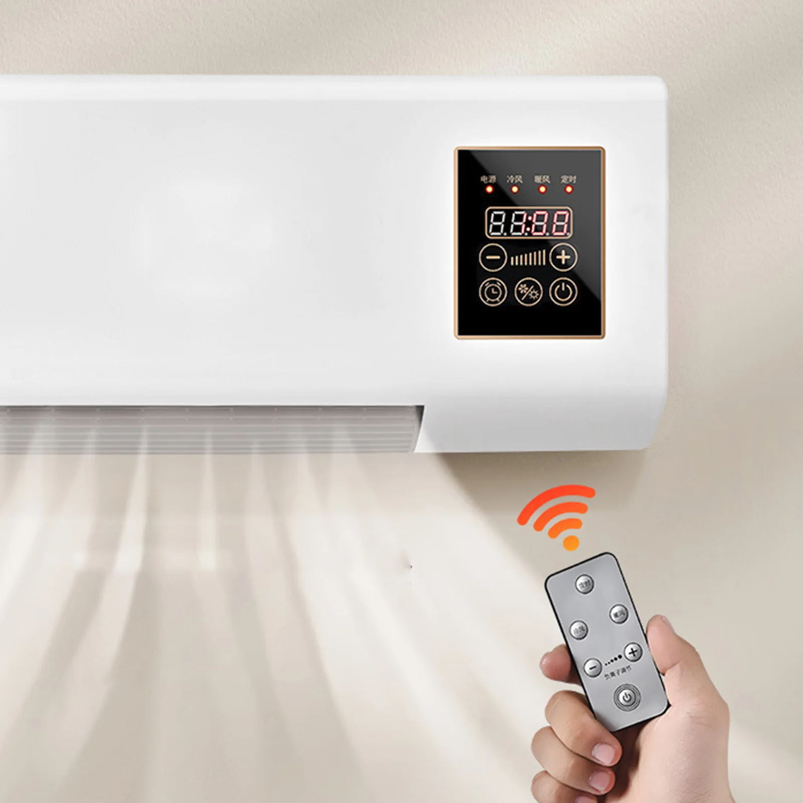 Air Conditioner Constant Temperature Heating  Control Mini Wall Air Conditioner with Remote Control for Living Room 220V 3