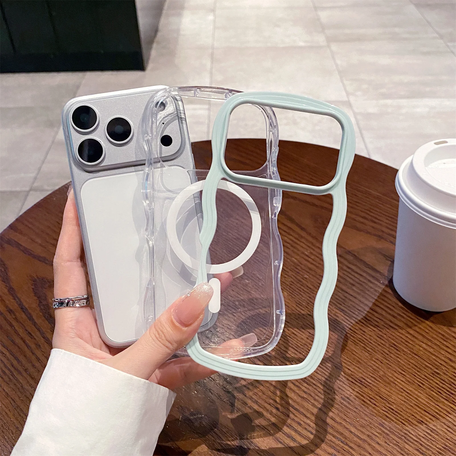 Big Wave Magnetic 2-in-1 Solid Color Phone Case - Protective Cover