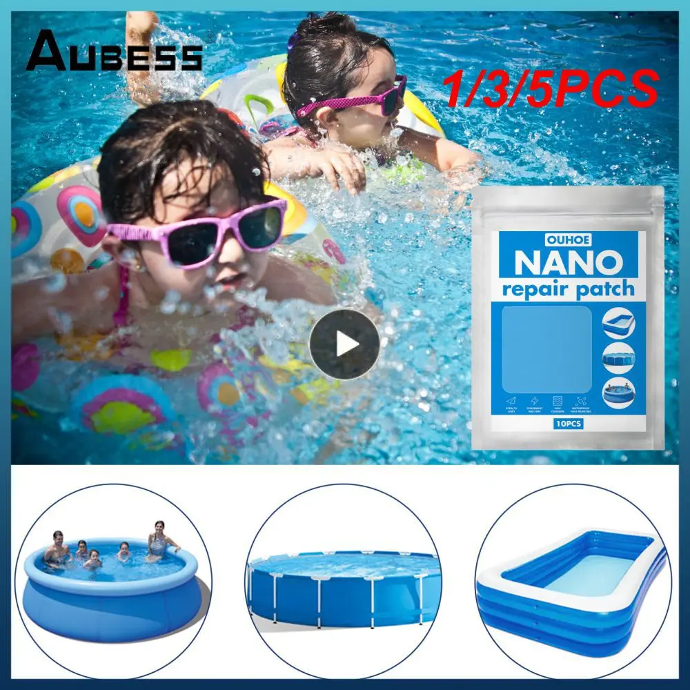 1/3/5 Pz Nano Riparazione Patch Piscina Water Pad Tenda Impermeabile Adesivo Speciale Anello Di Nuoto All'Aperto Riparazione Patch