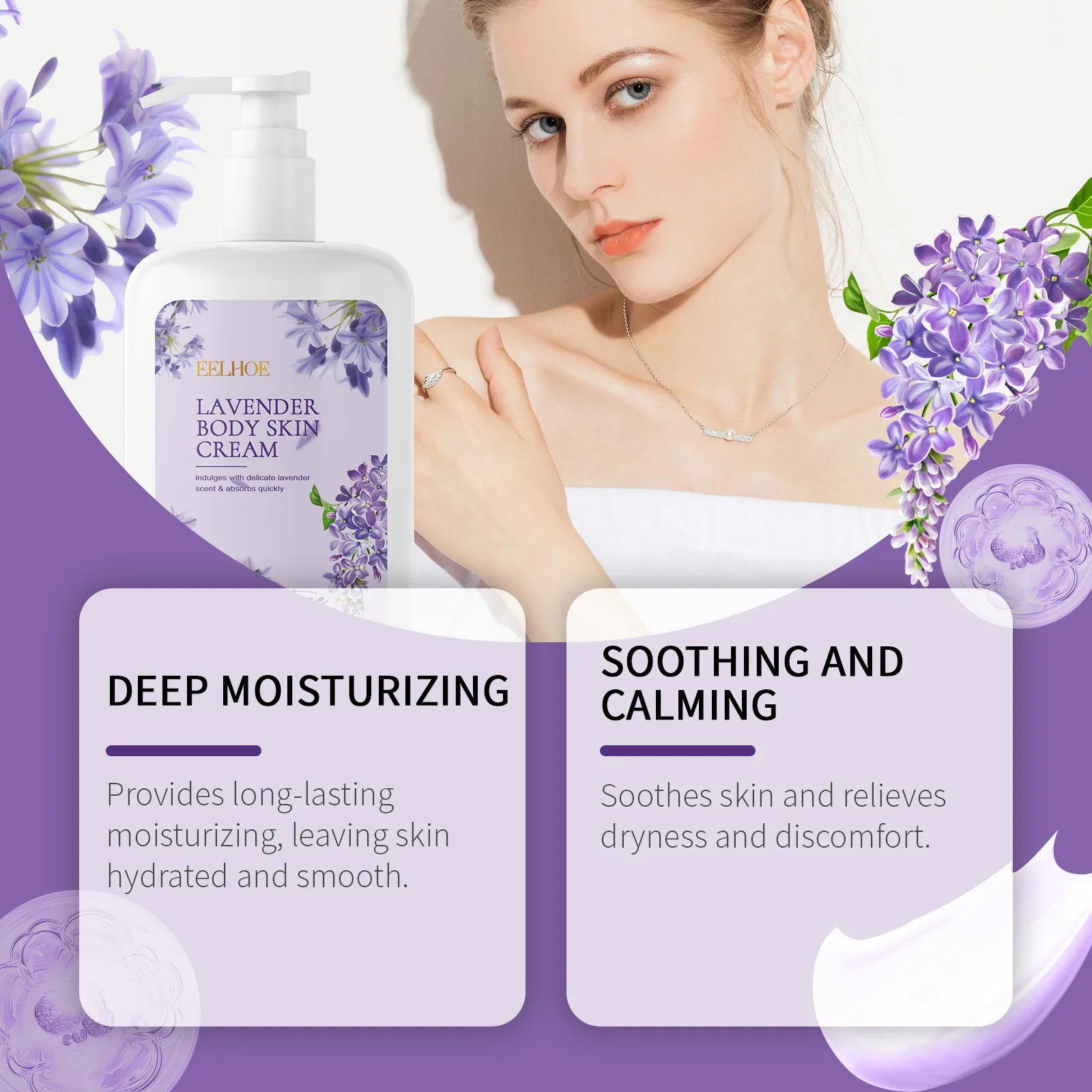 Jasmine Lavender Orange Body Lotion Smooth Skin Moisturizing Dull Skin Chicken Skin Melanin Remover Brightening Body Cream 150ml 4