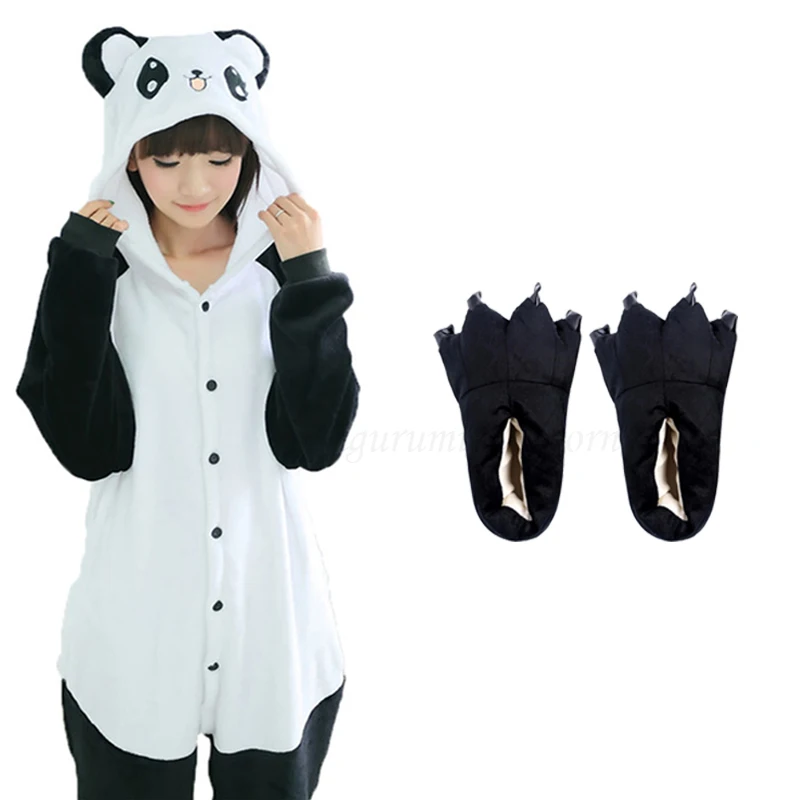 Funny Onesies Panda Kigurumi Unicorn Adults Women Men Anime Pajamas Winter Flannel Cartoon Cosplay Onesie Homewear Jumpsuit